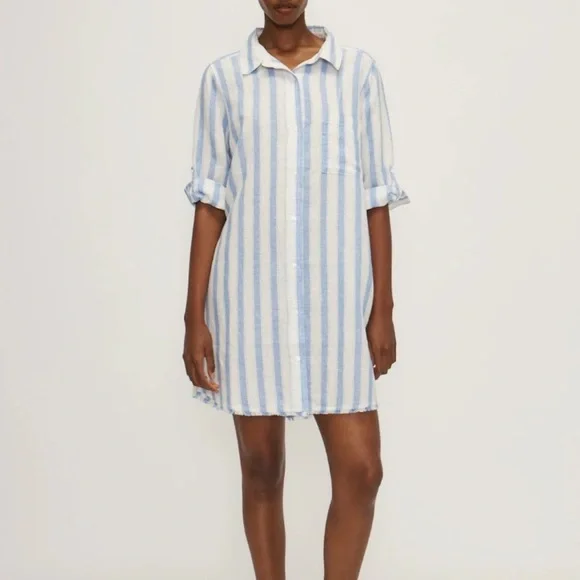 Melissa Nepton Josie Dress, Blue and White Striped, Size Medium, new with tags - Picture 1 of 1